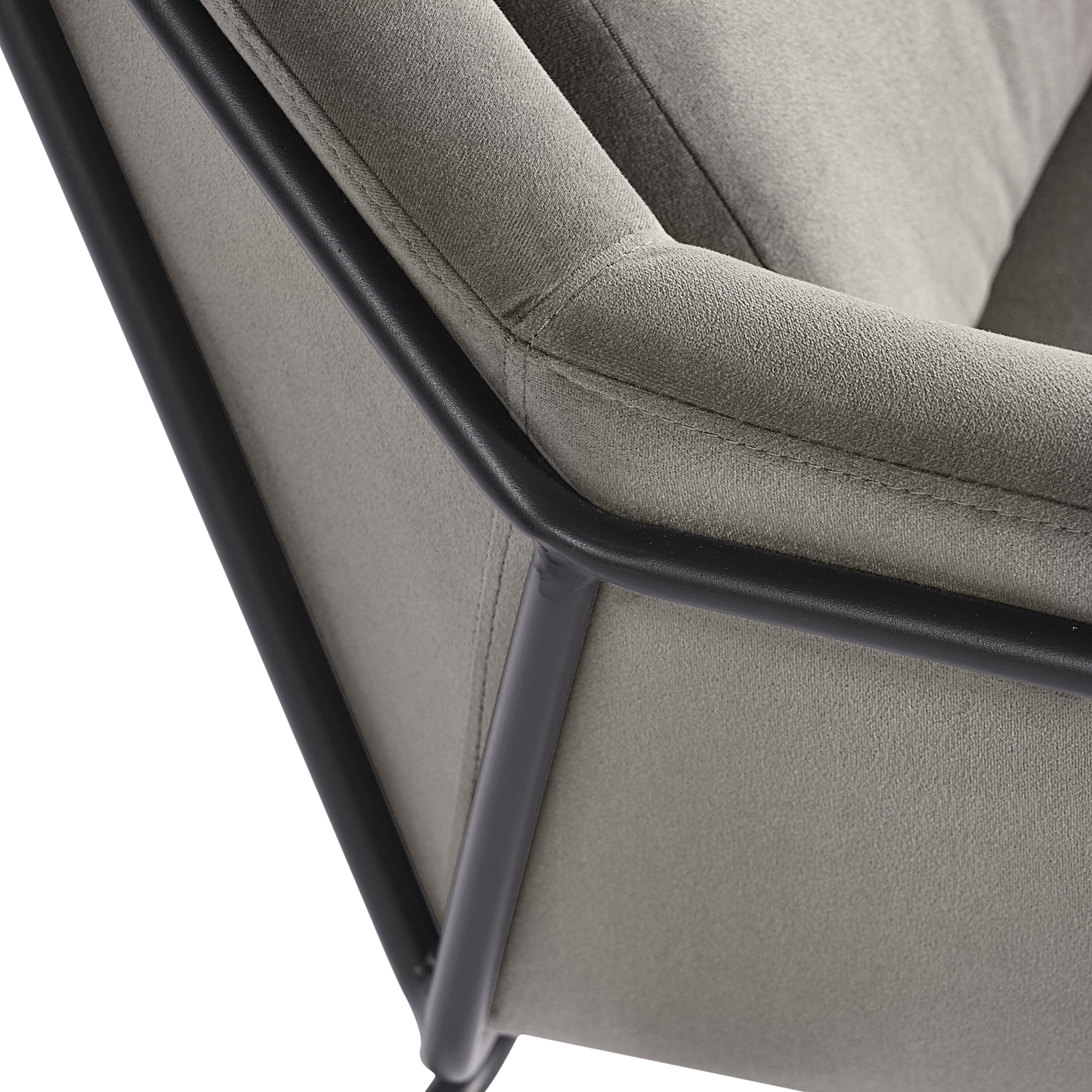 Watts Black / Antonio Charcoal Lounge Chair